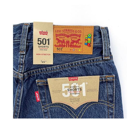 Levis Mario Bros Denim Shorts - Picture 4 of 5